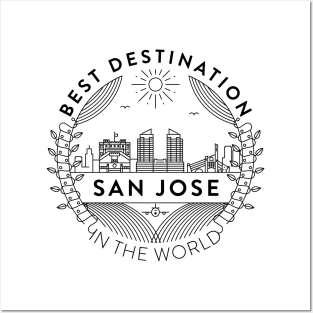 San Jose Minimal Badge Design Posters and Art